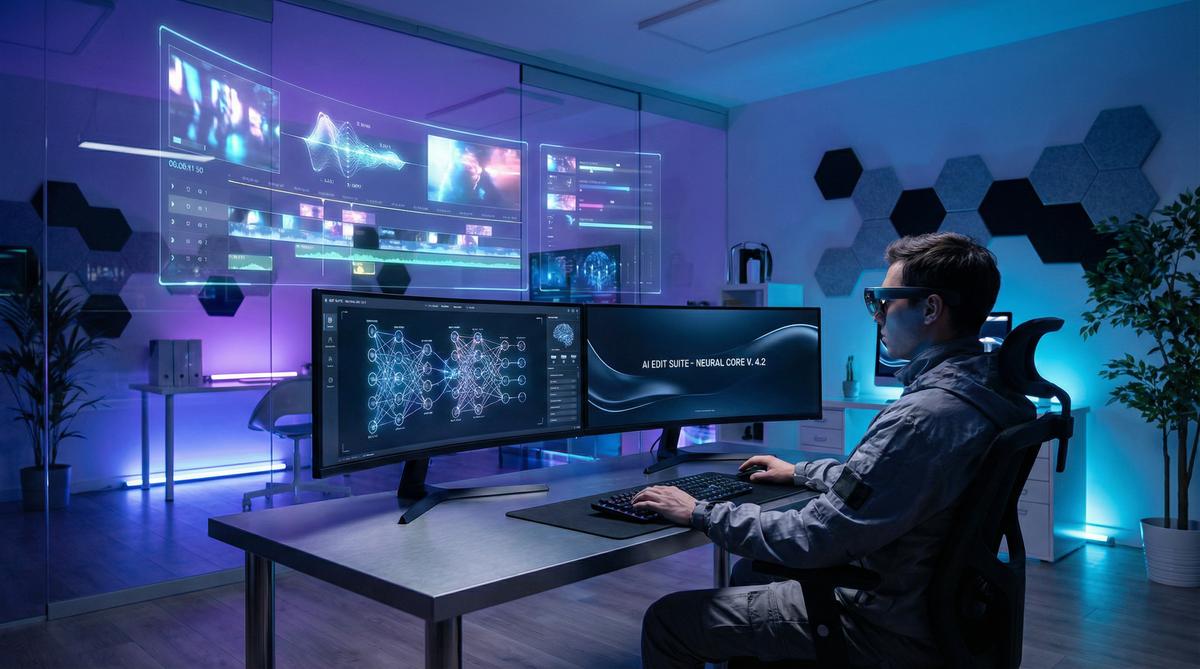 午夜大片AI视频剪辑工作室